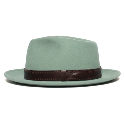 Goorin Bros. conrad wool wide brim fedora Teal side view