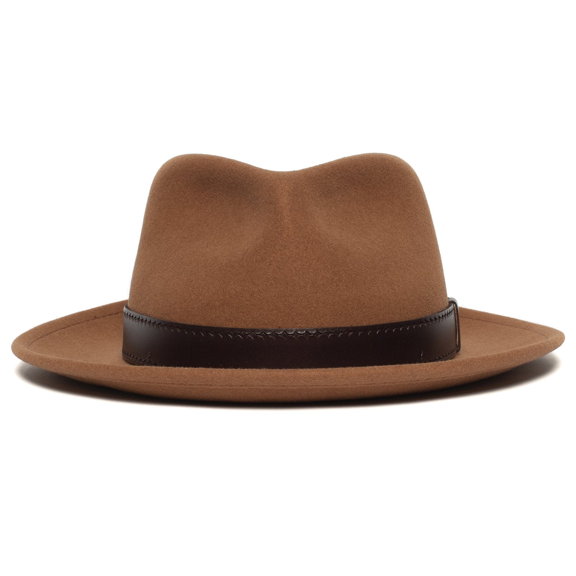 Goorin Bros. conrad wool wide brim fedora Whiskey front view