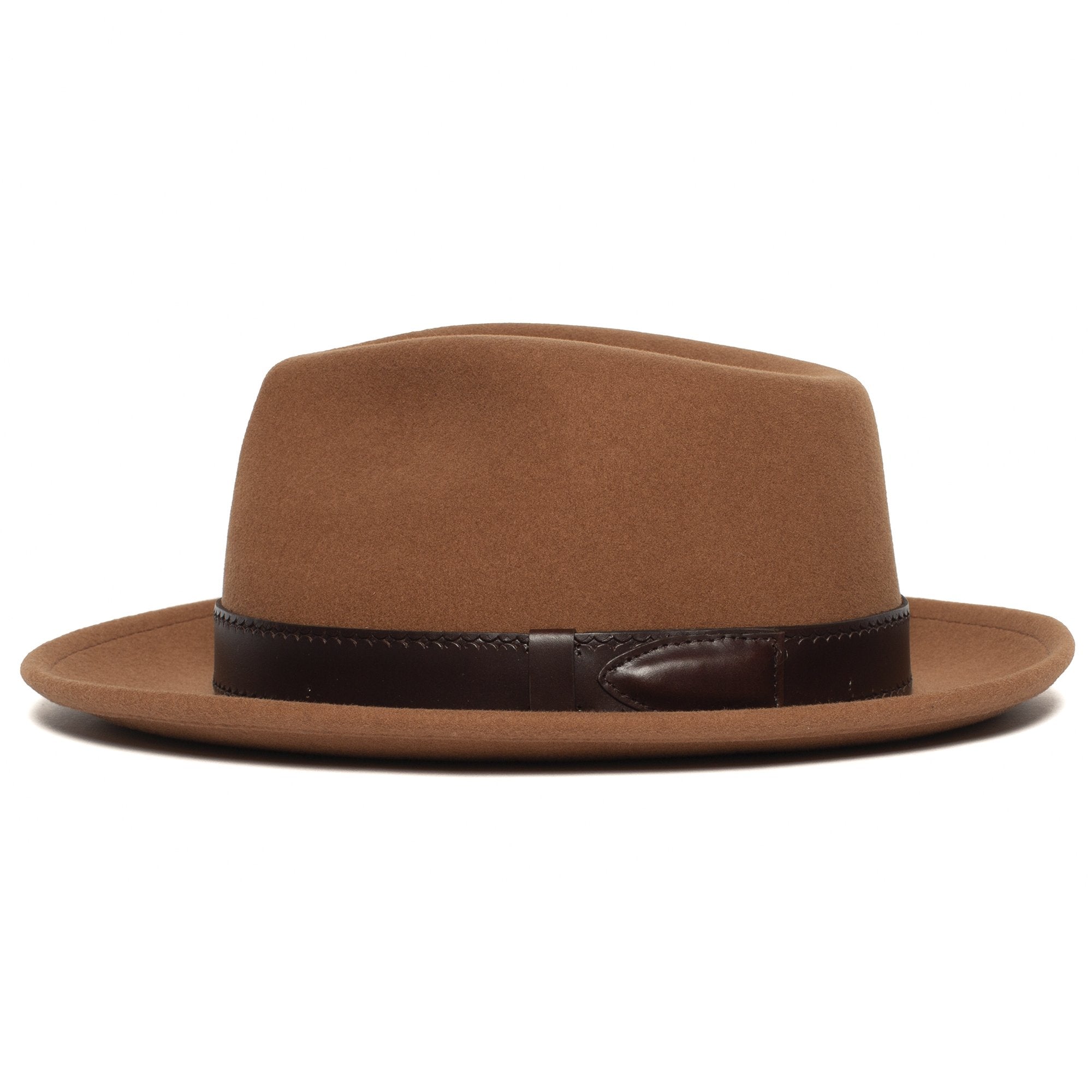 Goorin Bros. conrad wool wide brim fedora Whiskey side view