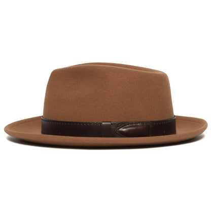 Goorin Bros. conrad wool wide brim fedora Whiskey side view