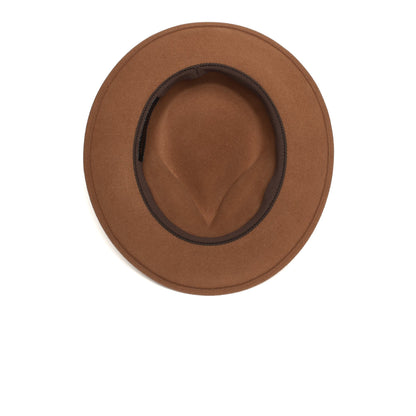 Goorin Bros. conrad wool wide brim fedora Whiskey under view