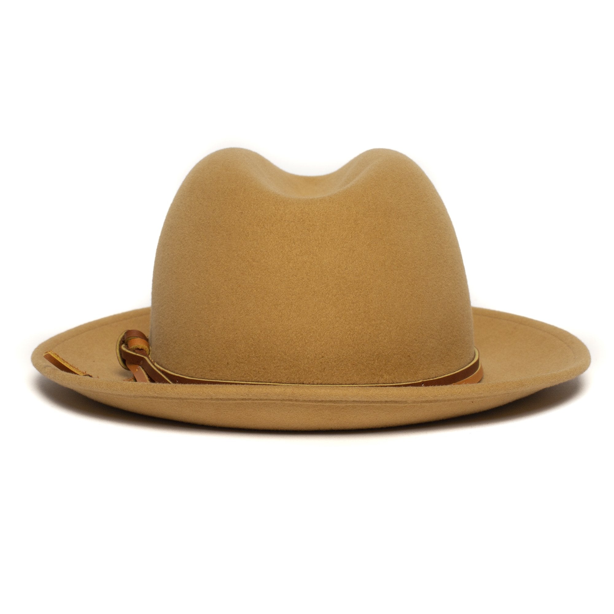 Goorin Bros. roscoe wool wide brim fedora Wheat back view