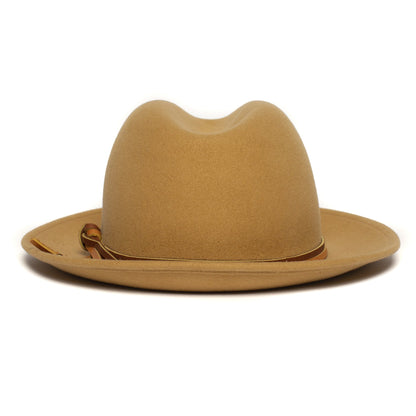 Goorin Bros. roscoe wool wide brim fedora Wheat back view