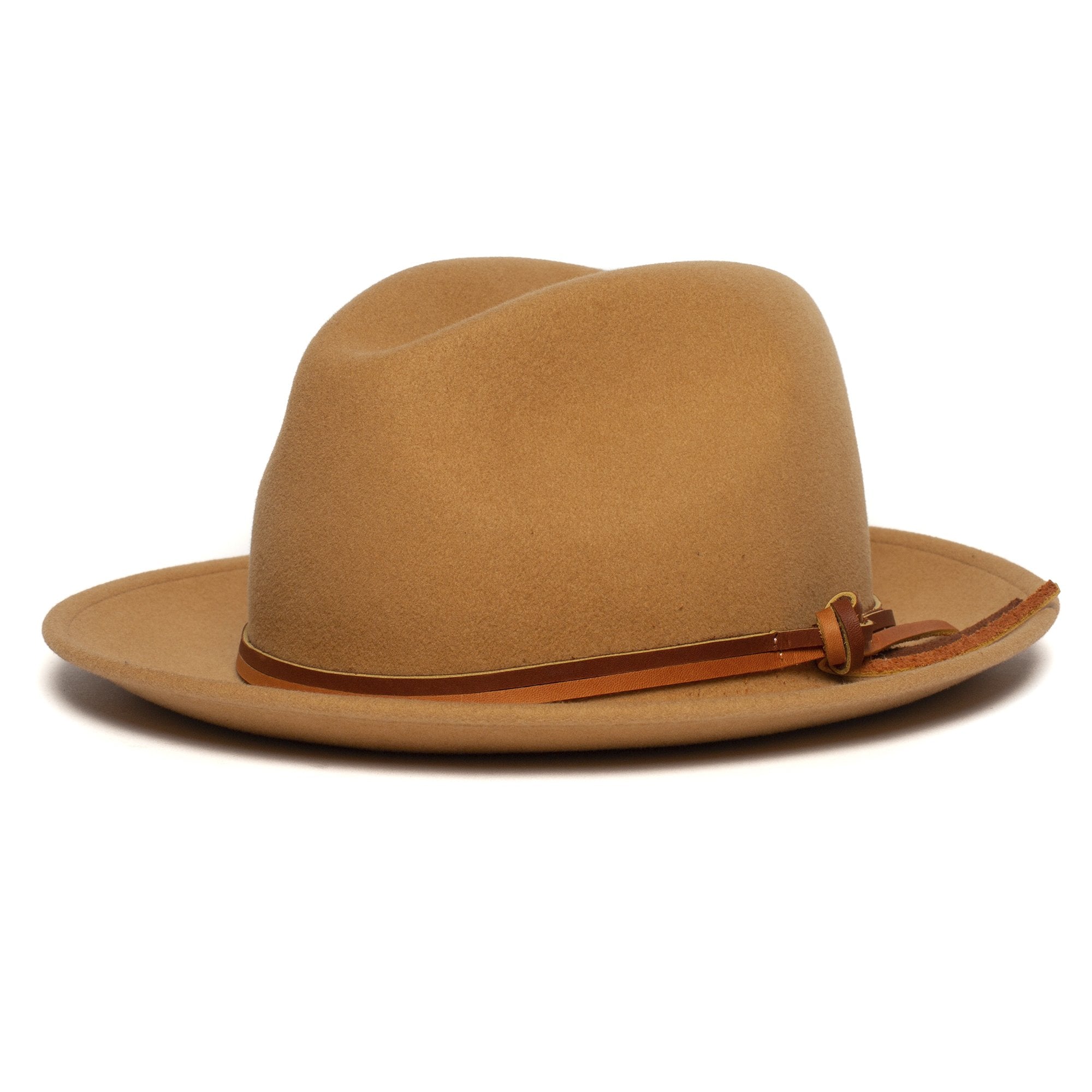Goorin Bros. roscoe wool wide brim fedora Wheat left side view