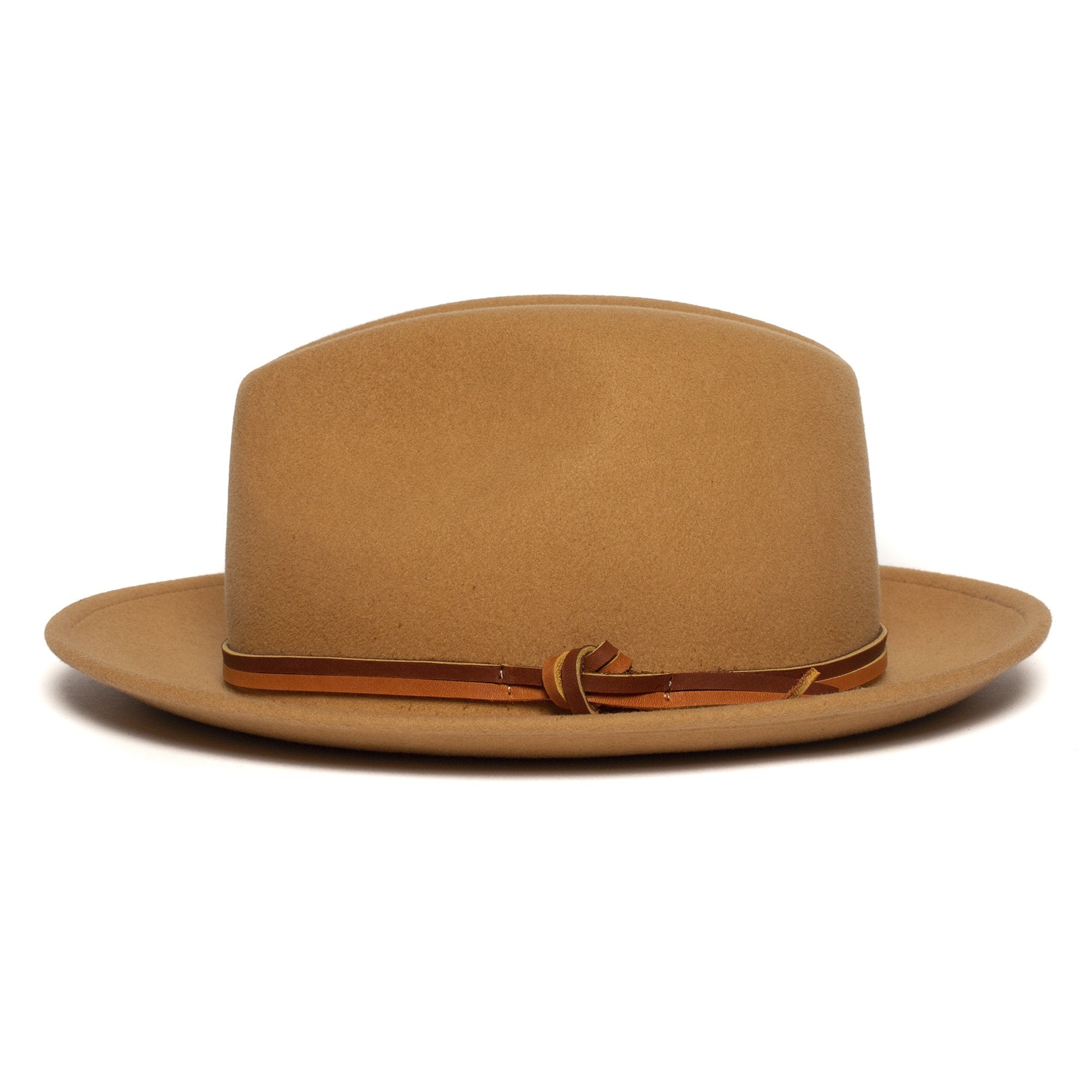 Goorin Bros. roscoe wool wide brim fedora Wheat side view