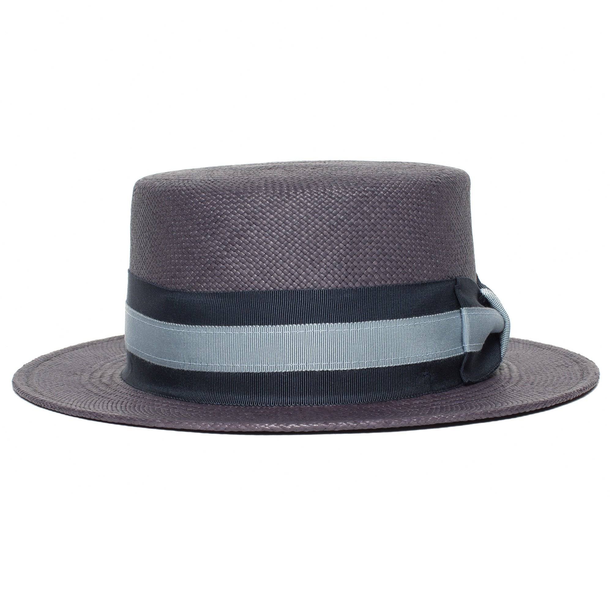 Goorin Bros. dawson tate straw diamond porkpie fedora Blue front view