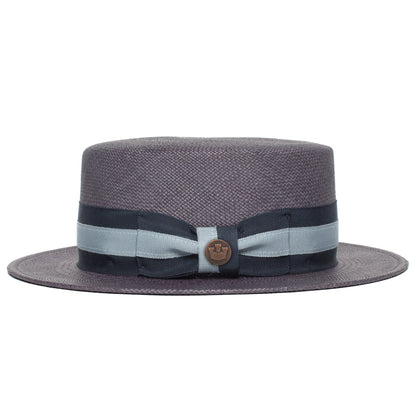 Goorin Bros. dawson tate straw diamond porkpie fedora Blue side view