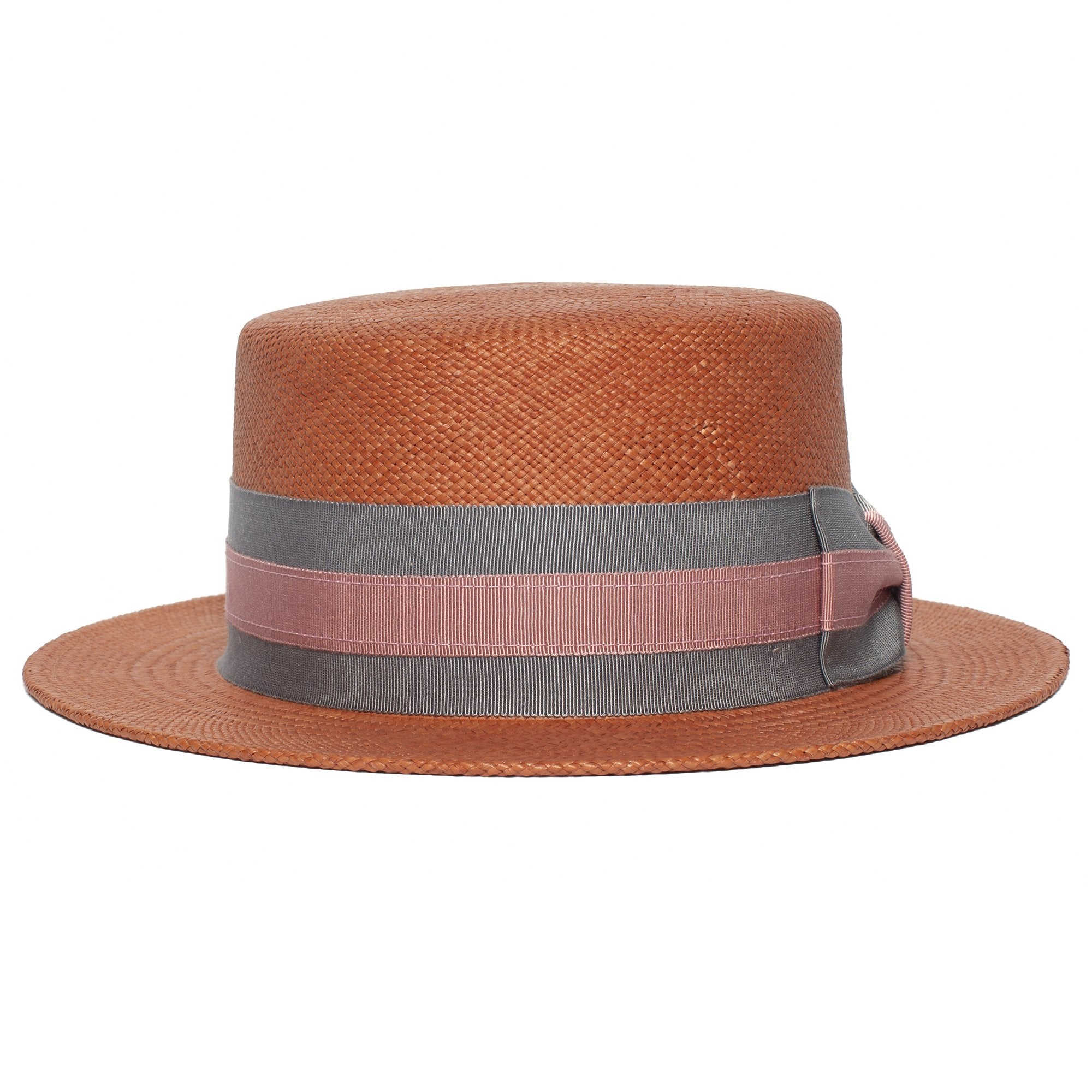 Goorin Bros. dawson tate straw diamond porkpie fedora Rust front view