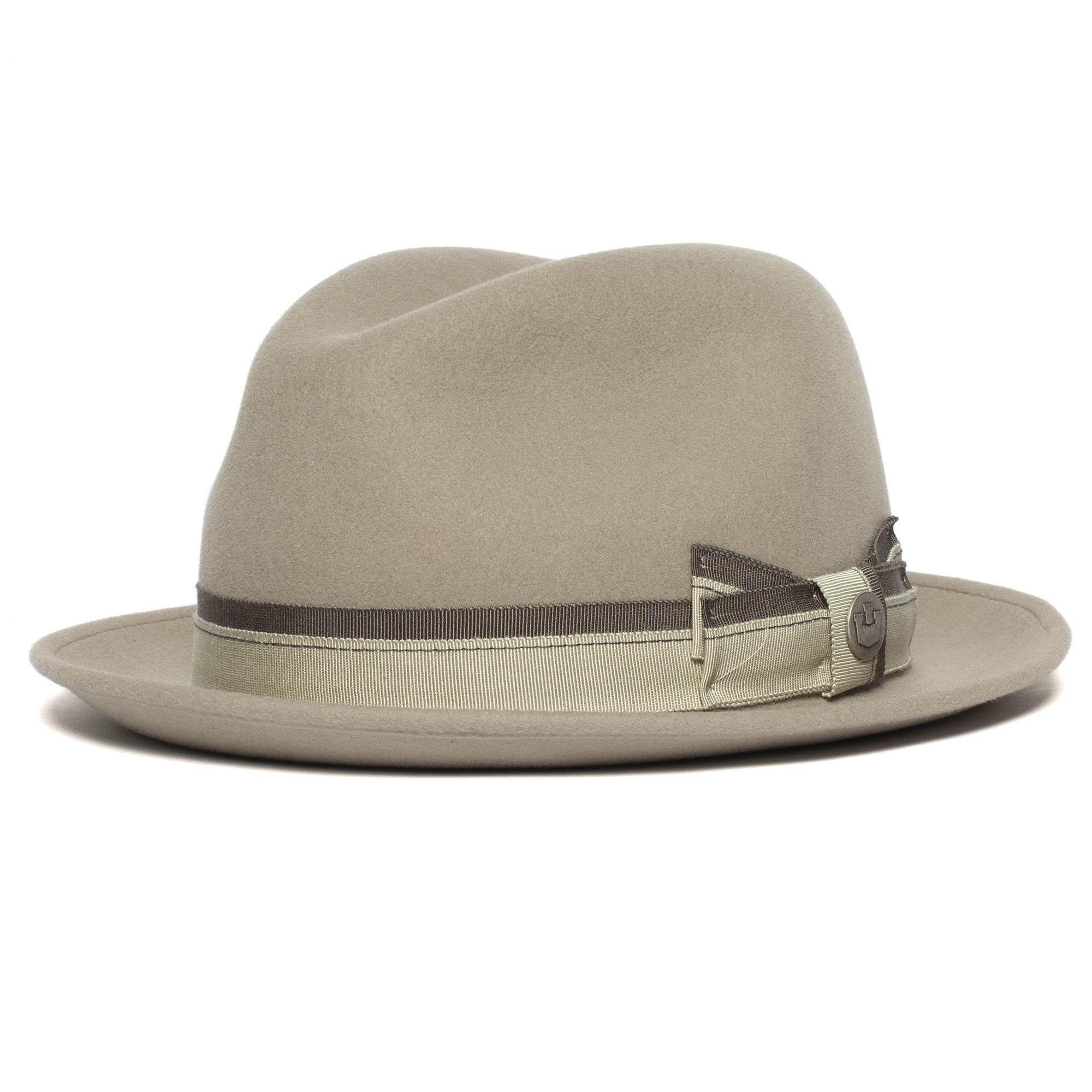 Goorin Bros. treat street wool diamond porkpie fedora Taupe left side view