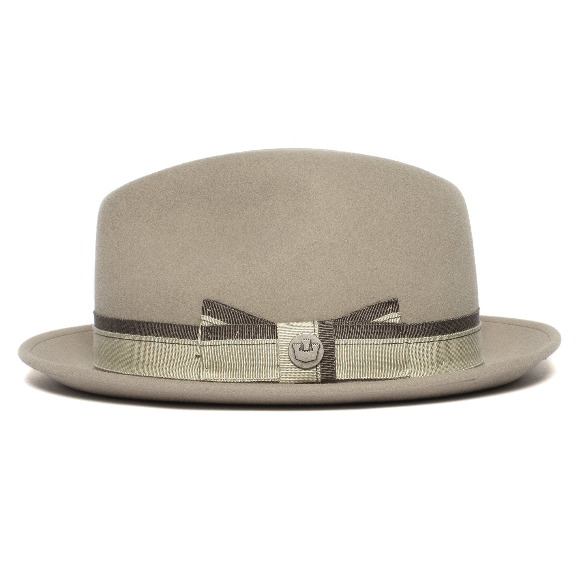 Goorin Bros. treat street wool diamond porkpie fedora Taupe side view