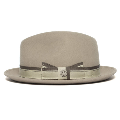 Goorin Bros. treat street wool diamond porkpie fedora Taupe side view