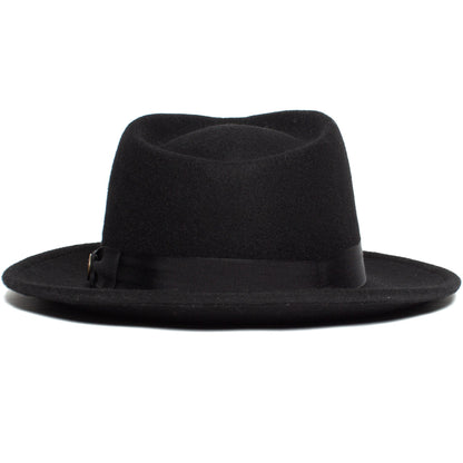 Goorin Bros. the saloon wool wide brim fedora Black back view