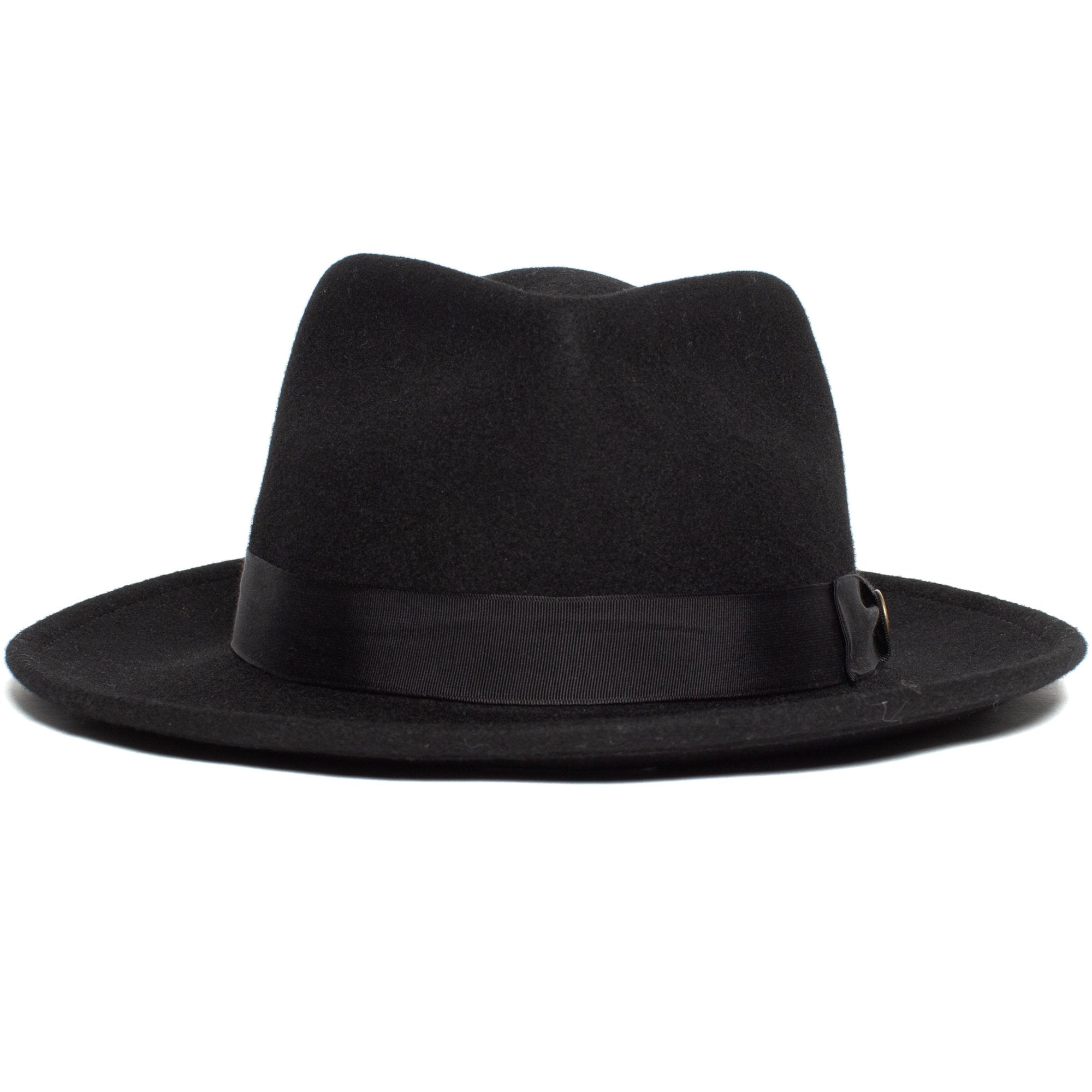 Goorin Bros. the saloon wool wide brim fedora Black front view