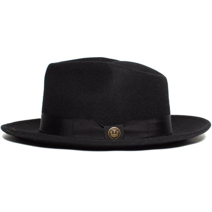 Goorin Bros. the saloon wool wide brim fedora Black side view