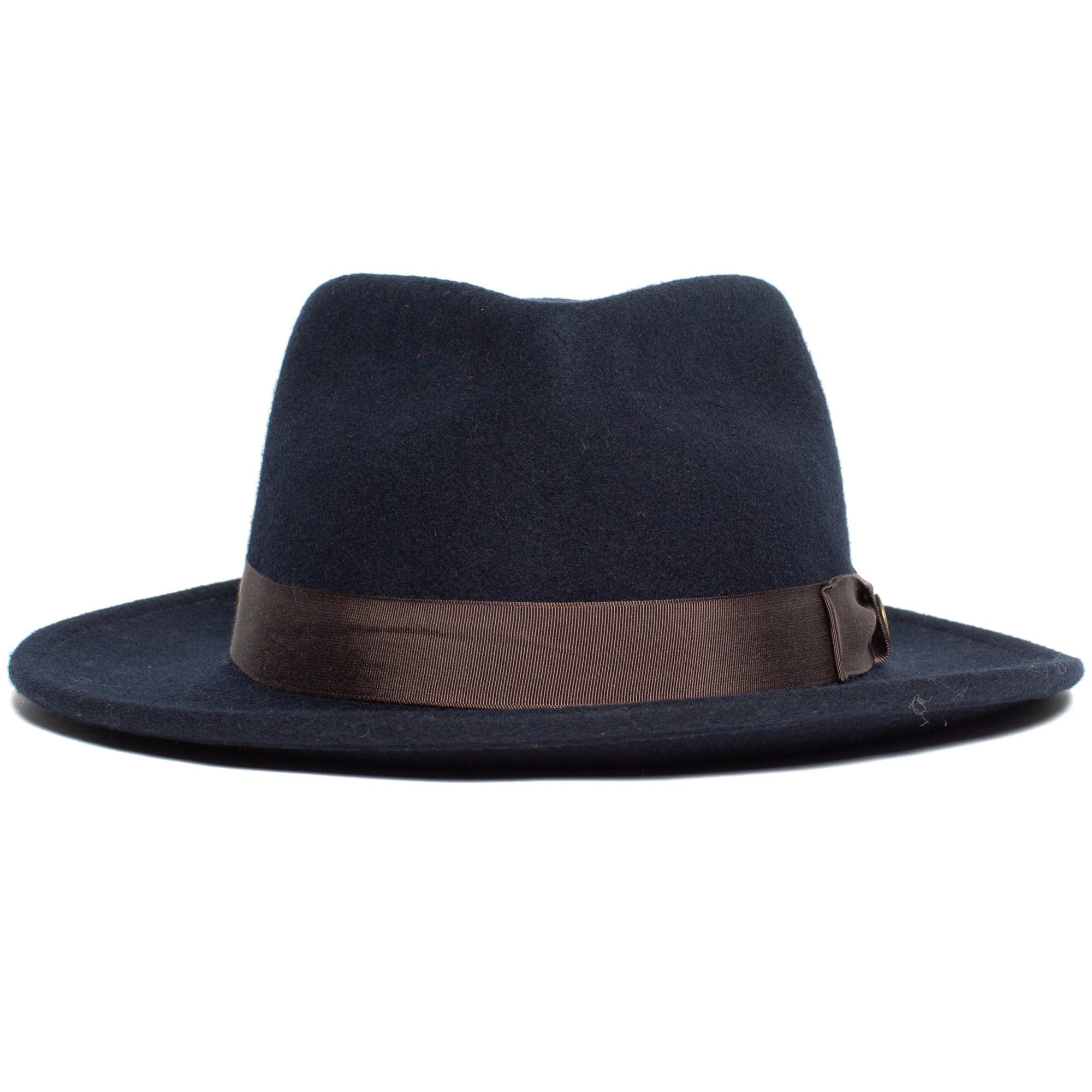 Goorin Bros. the saloon wool wide brim fedora Navy front view