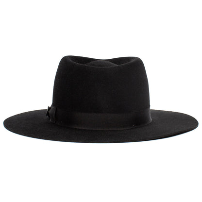 Goorin Bros. gerald fitzgerald wide brim wool felt fedora Black back view