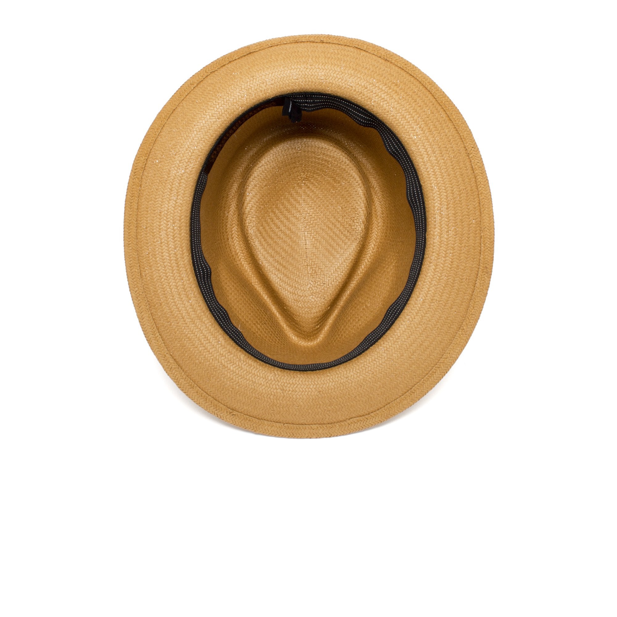 Goorin Bros. snare teardrop medium brim straw fedora hat Natural under view