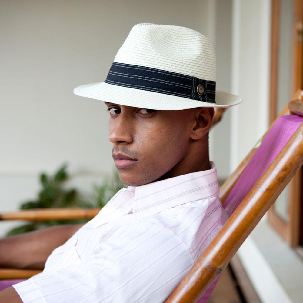 Goorin Bros. fields straw wide brim fedora White  mens styling