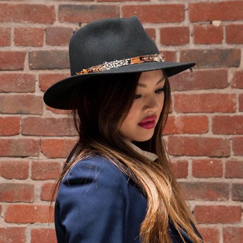 Goorin Bros. lucky pete wool classic fedora Black  womens styling