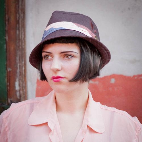 Goorin Bros. ms norma cotton high crown fedora Maroon  womens styling