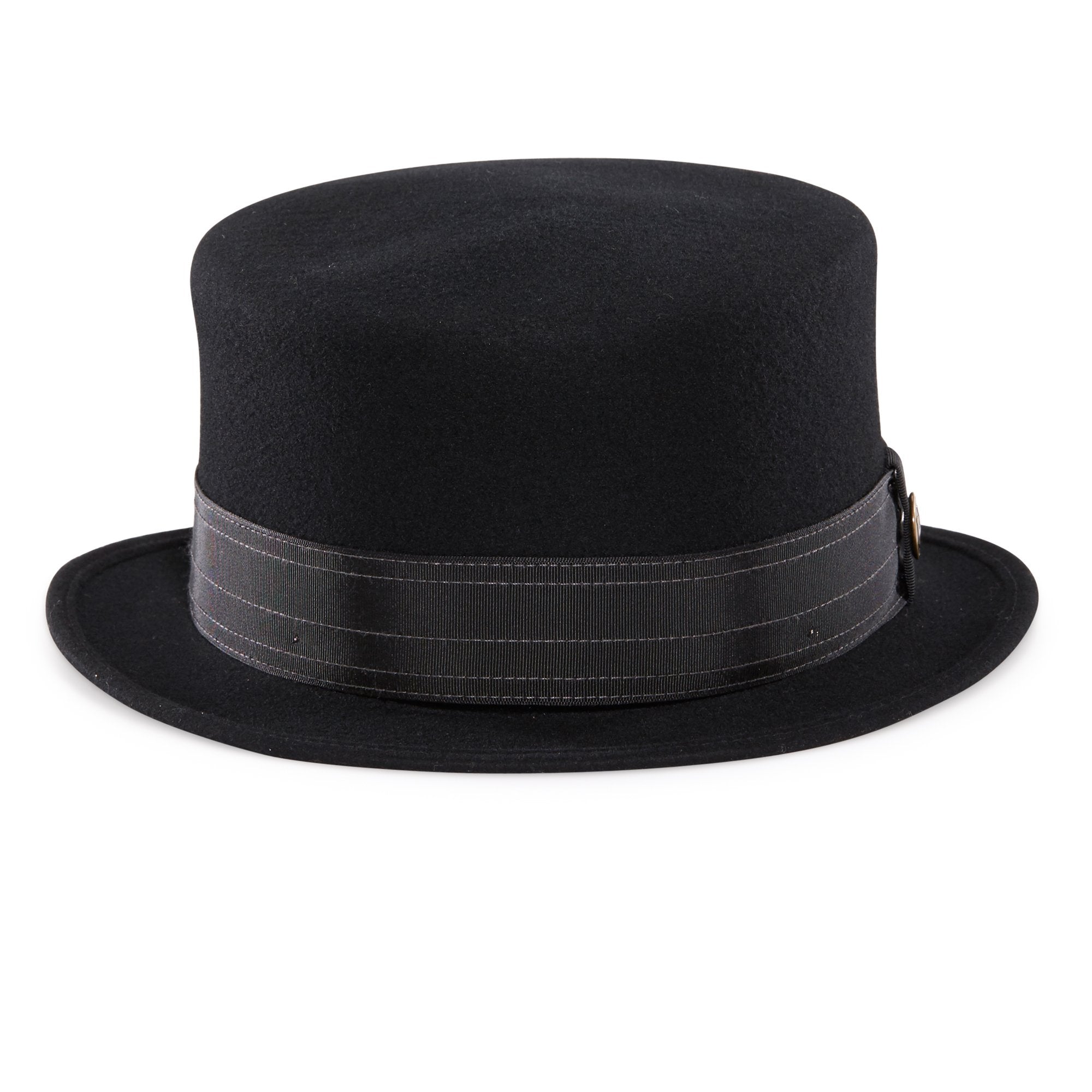 Goorin Bros. white rabbit wool top hat Black front view