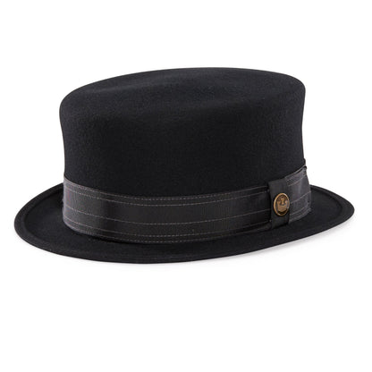 Goorin Bros. white rabbit wool top hat Black left side view