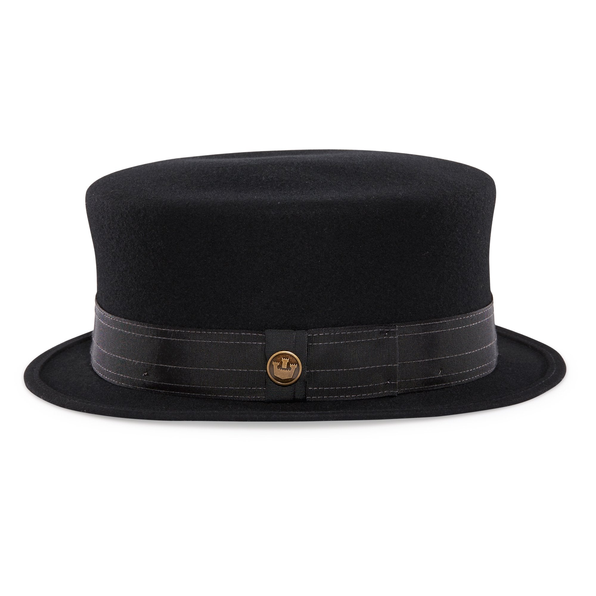 Goorin Bros. white rabbit wool top hat Black side view