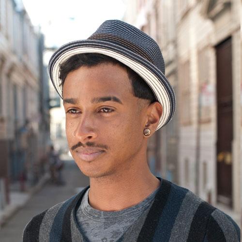 Goorin Bros. digital love straw a crown fedora Navy  mens styling