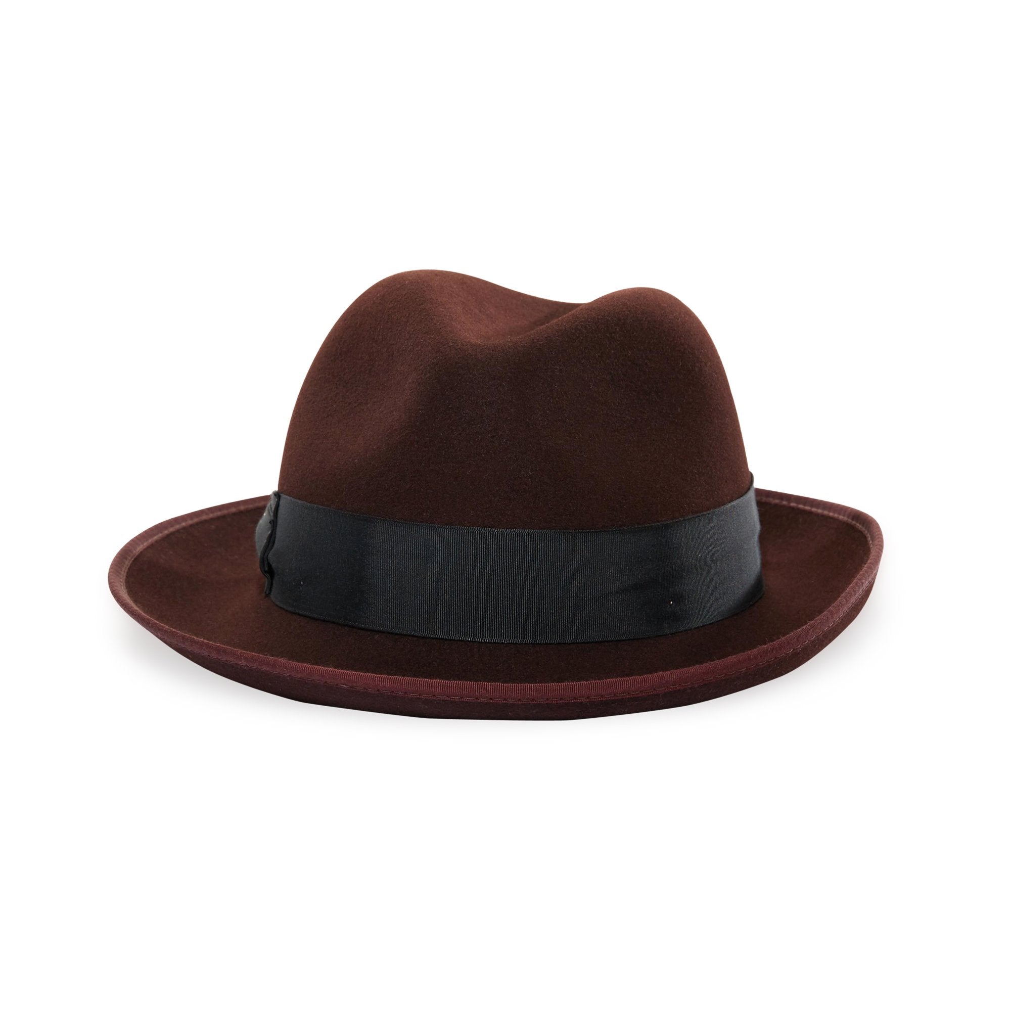 Goorin Bros. beverly corleon center dent medium brim felt fedora hat Maroon front view