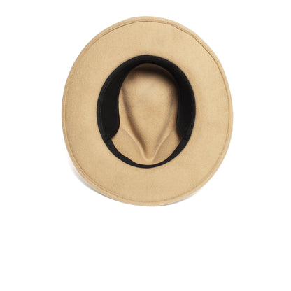 Goorin Bros. henry jones teardrop wide brim felt fedora hat Sand under view