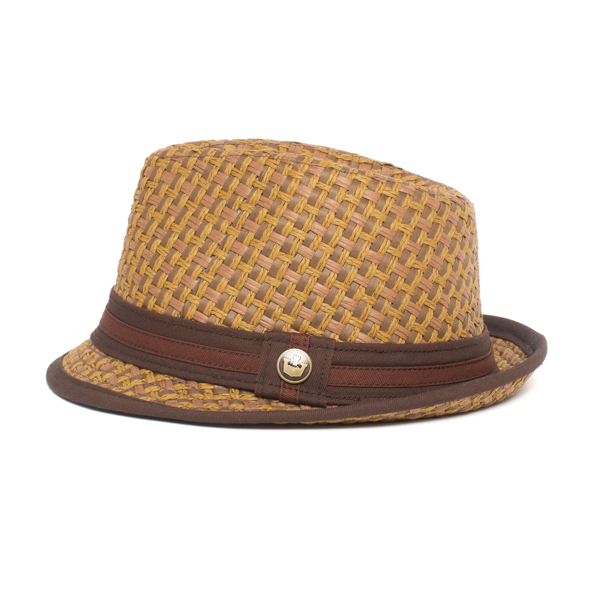 Goorin Bros. eric b straw a crown fedora Brown side view