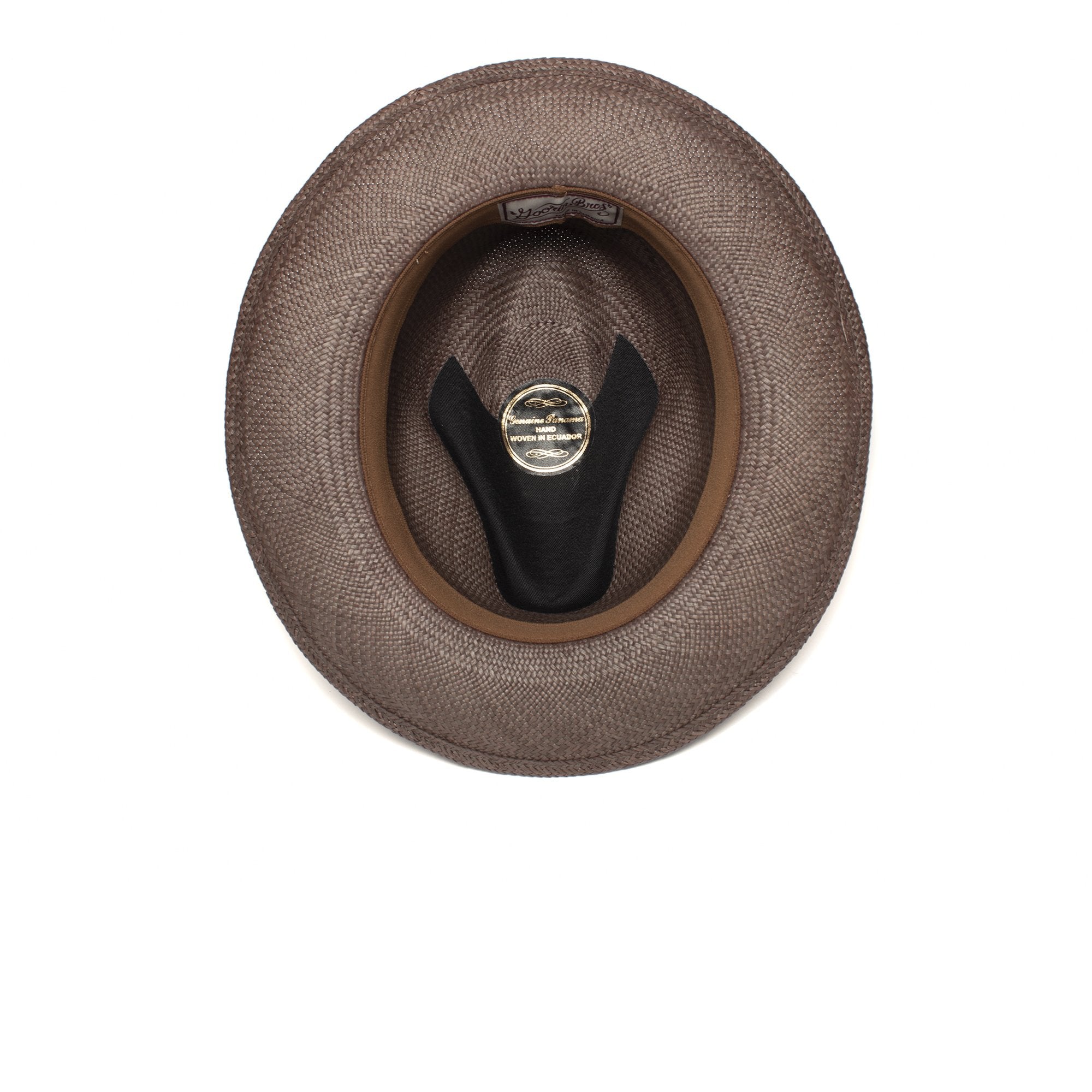 Goorin Bros. ruben gonzalez center dent wide brim straw fedora hat Grey under view