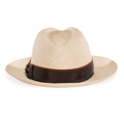 Goorin Bros. ruben gonzalez center dent wide brim straw fedora hat Natural back view