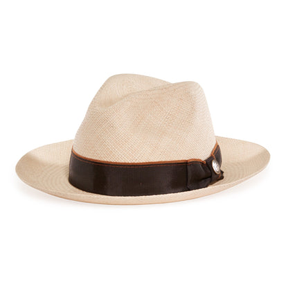 Goorin Bros. ruben gonzalez center dent wide brim straw fedora hat Natural left side view