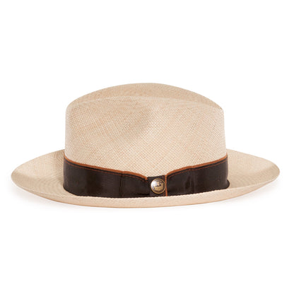 Goorin Bros. ruben gonzalez center dent wide brim straw fedora hat Natural side view
