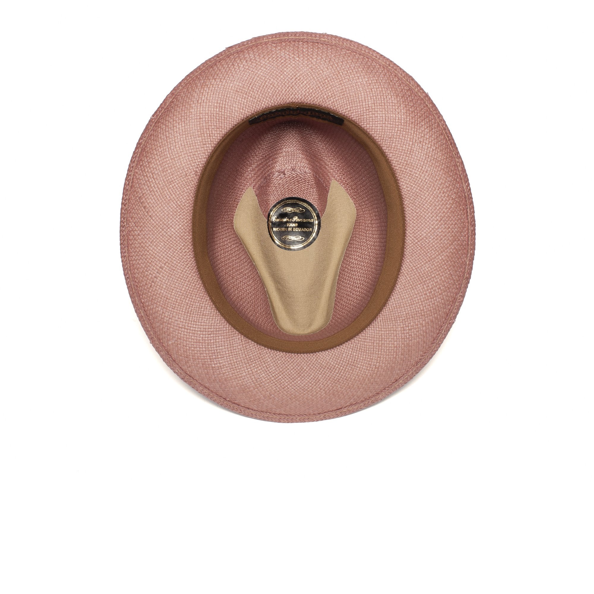 Goorin Bros. ruben gonzalez center dent wide brim straw fedora hat Pink under view