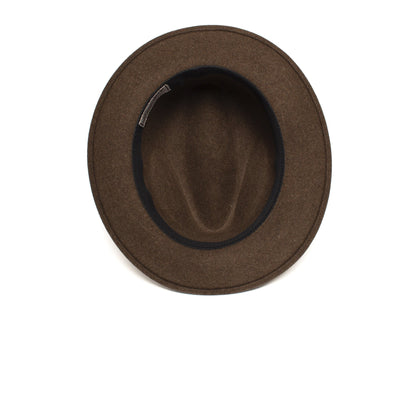 Goorin Bros. dean the butcher center dent wide brim felt fedora hat Moss under view