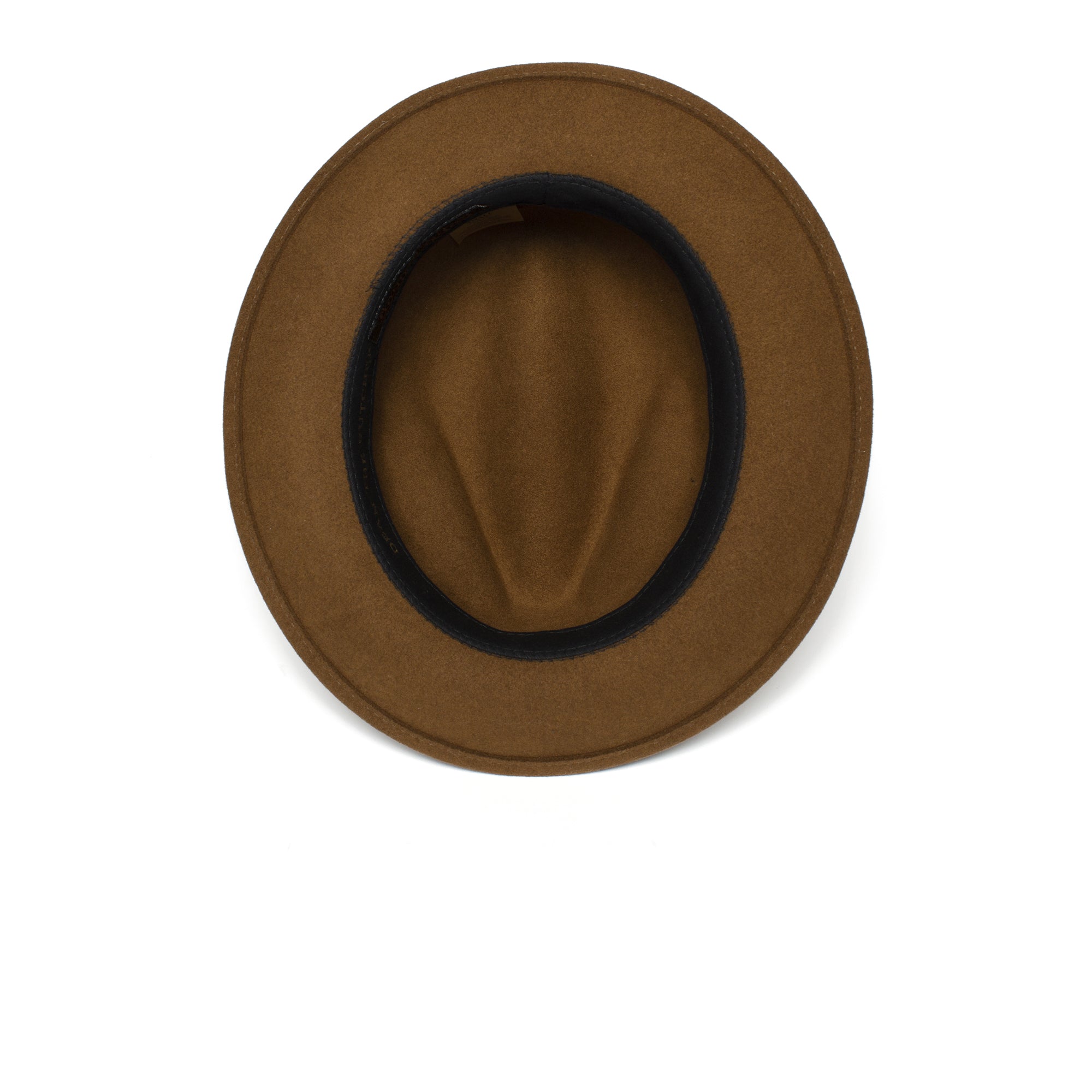 Goorin Bros. dean the butcher center dent wide brim felt fedora hat Whiskey under view