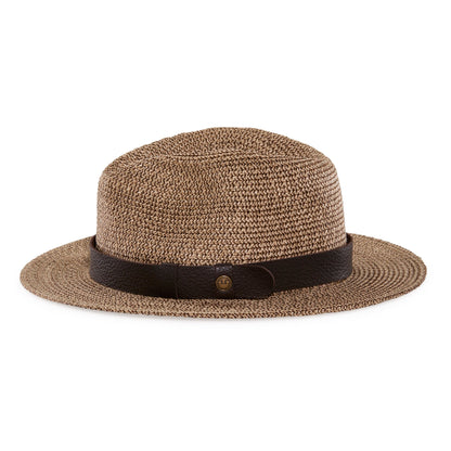 Goorin Bros. henri straw wide brim fedora Tan side view