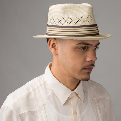 Goorin Bros. etienne straw wide brim fedora White  mens styling