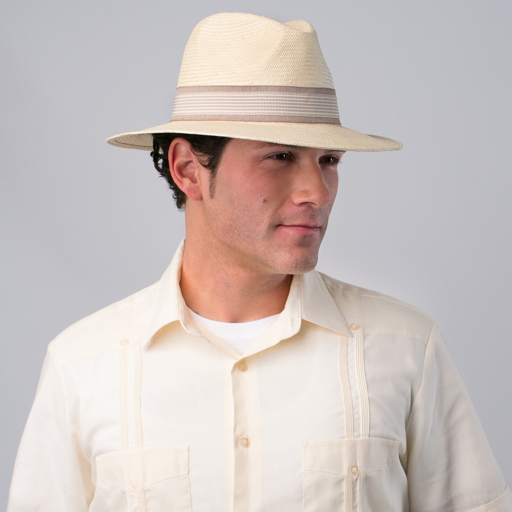 Goorin Bros. poolside straw wide brim fedora White  mens styling