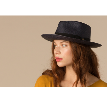 Goorin Bros. Big John Navy fedora womens styling