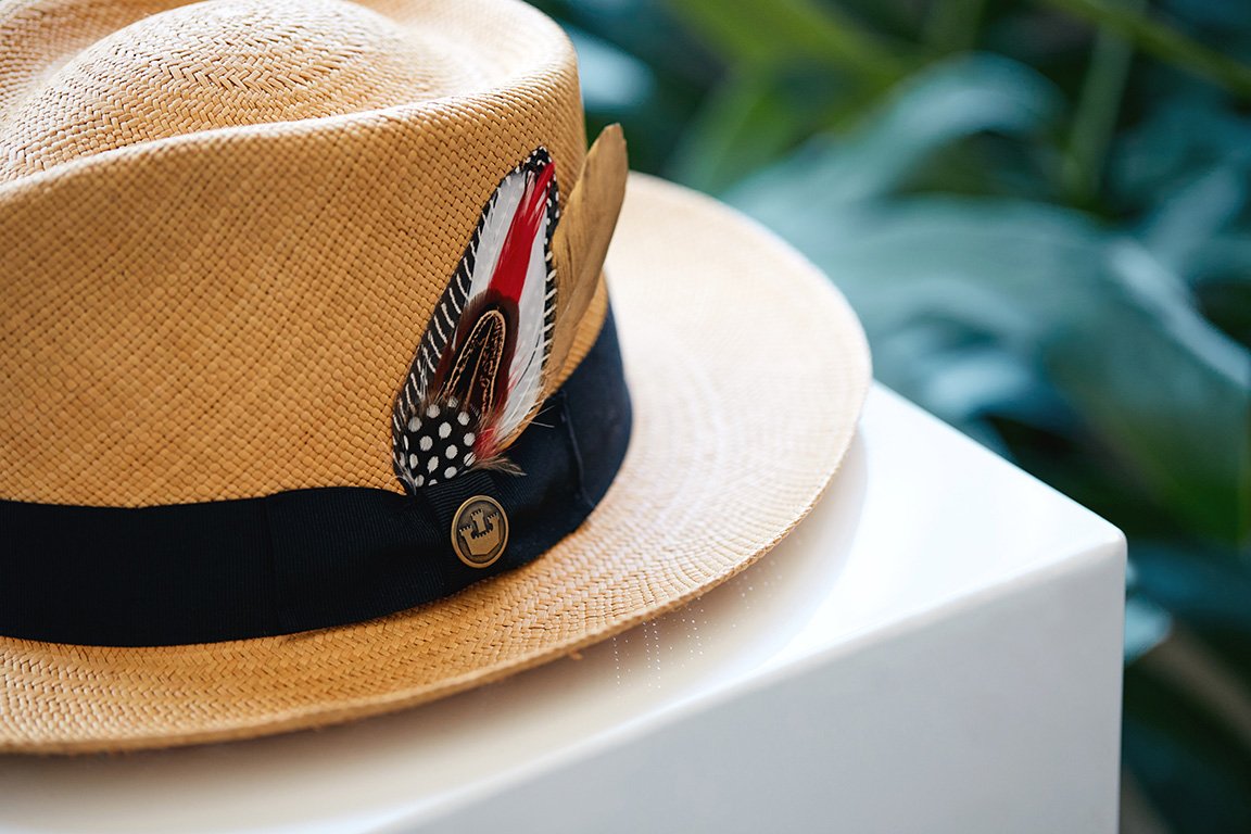 Goorin Bros. big john teardrop wide brim straw fedora hat Tan Lifestyle Womens