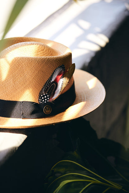 Goorin Bros. big john teardrop wide brim straw fedora hat Tan Lifestyle Mens