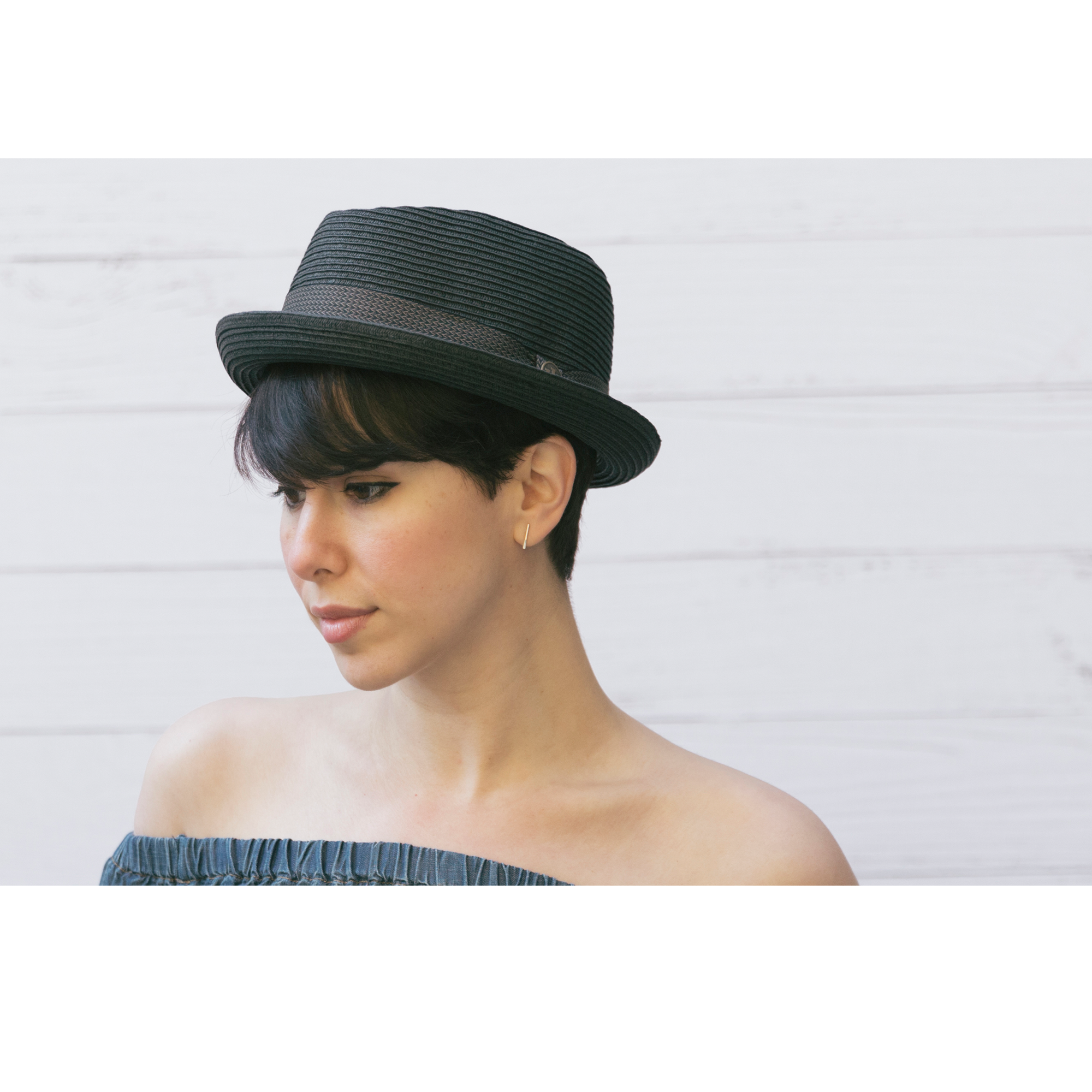 Goorin Bros. Tropicana Black porkpie womens styling