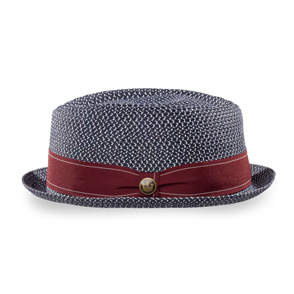Goorin Bros. Guillermo Navy porkpie left side view