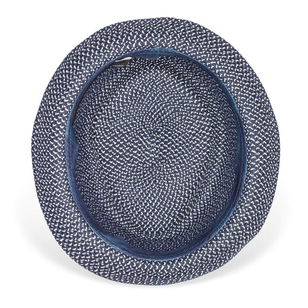 Goorin Bros. Guillermo Navy porkpie under view