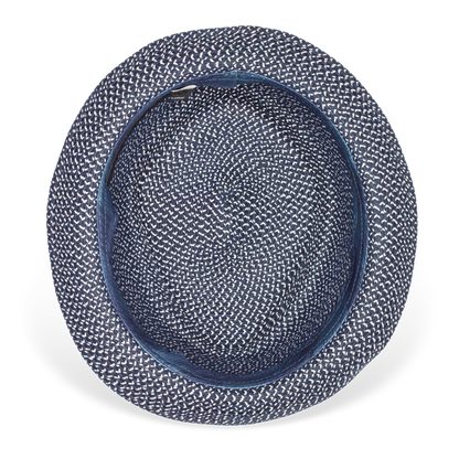 Goorin Bros. Guillermo Navy porkpie under view