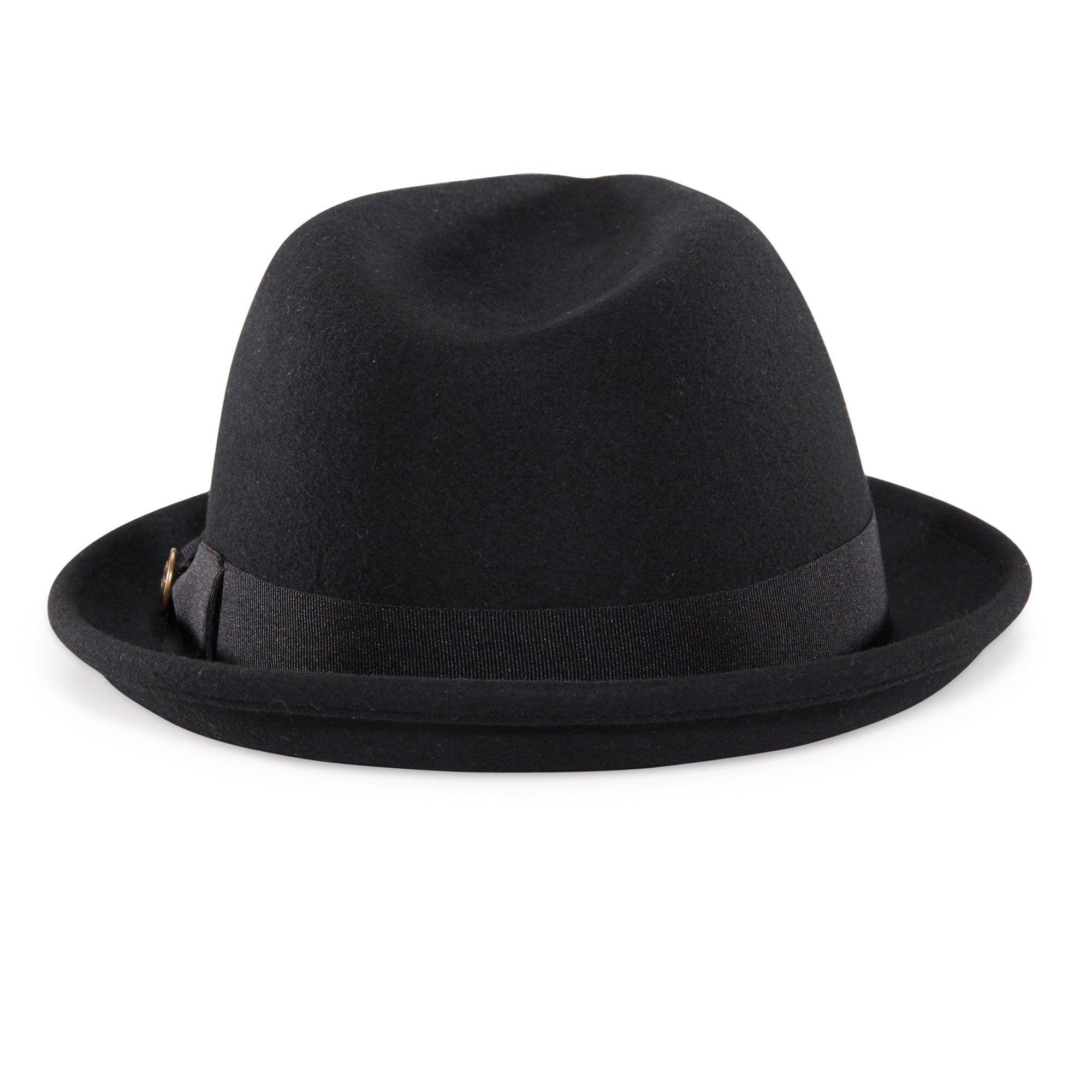 Goorin Bros. good boy center dent short brim felt fedora hat Black back view