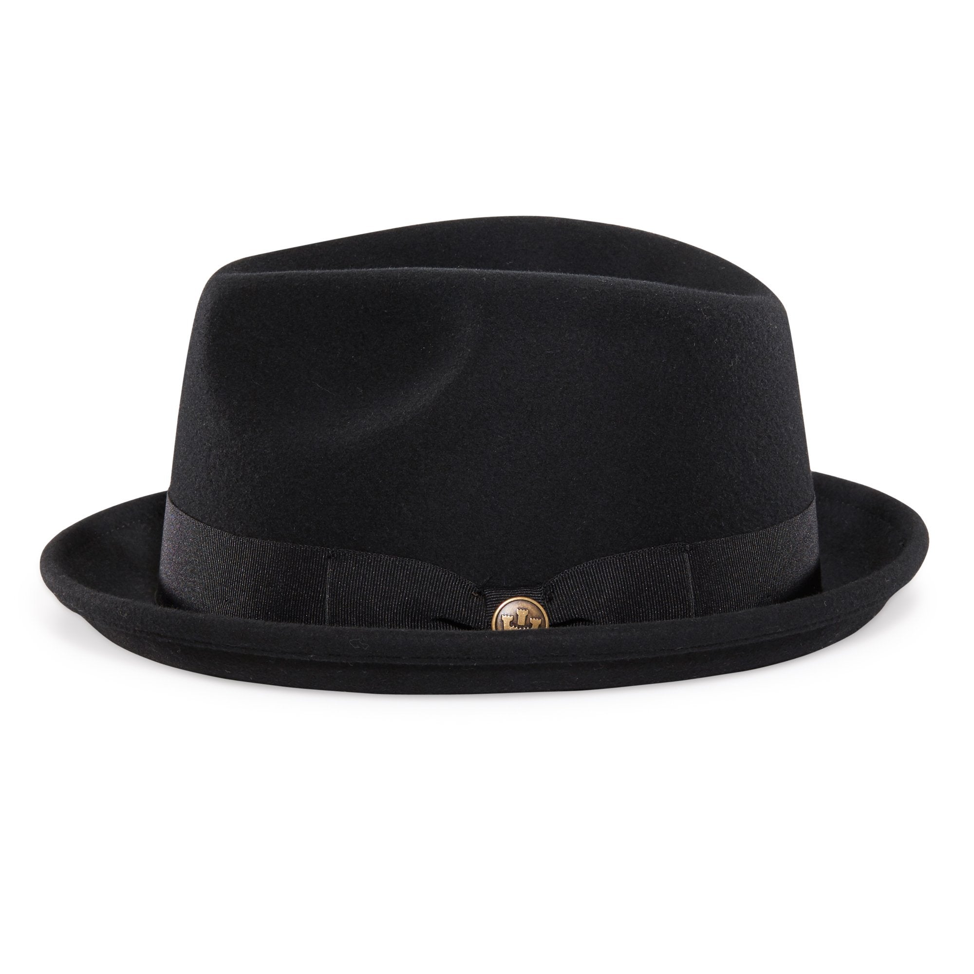 Goorin Bros. good boy center dent short brim felt fedora hat Black side view